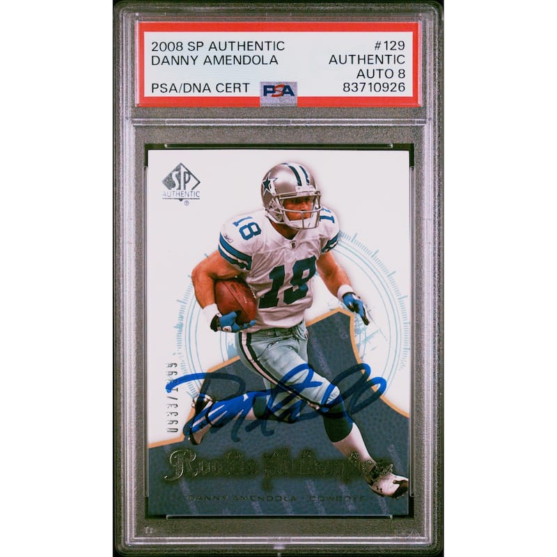 Danny Amendola 2008 SP Authentic Rookie Card #129 Auto Graded PSA 8 933/1399 - 8'6" x 11'6"