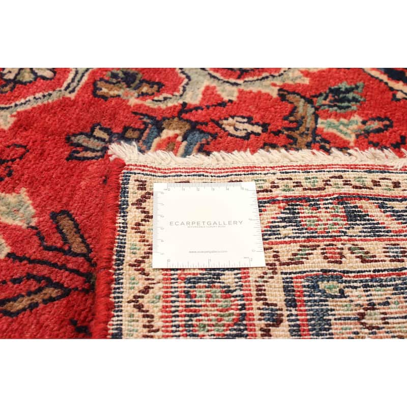 ECARPETGALLERY Hand-knotted Andelz Red Wool Rug - 2' 6" x 9' 9"