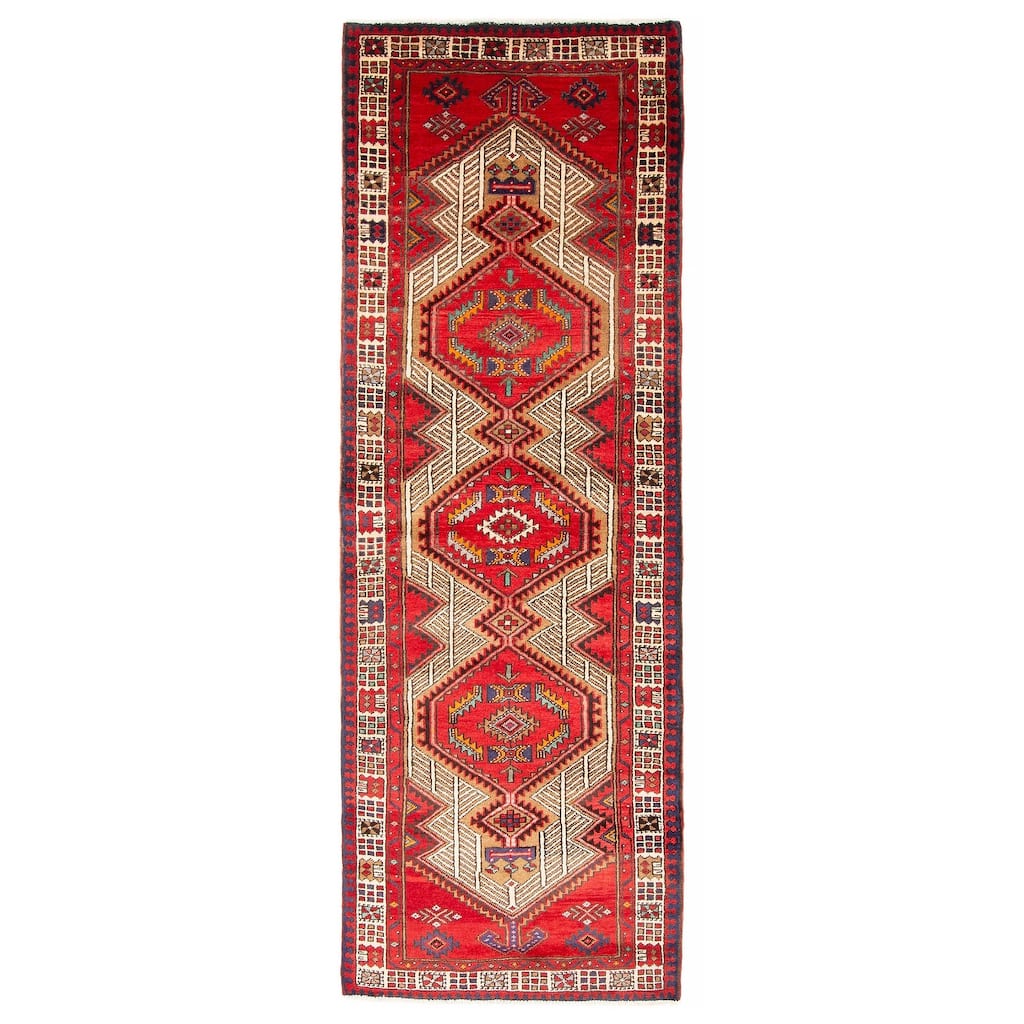 ECARPETGALLERY Hand-knotted Konya Anatolian Red Wool Rug - 3'1 x 9'6