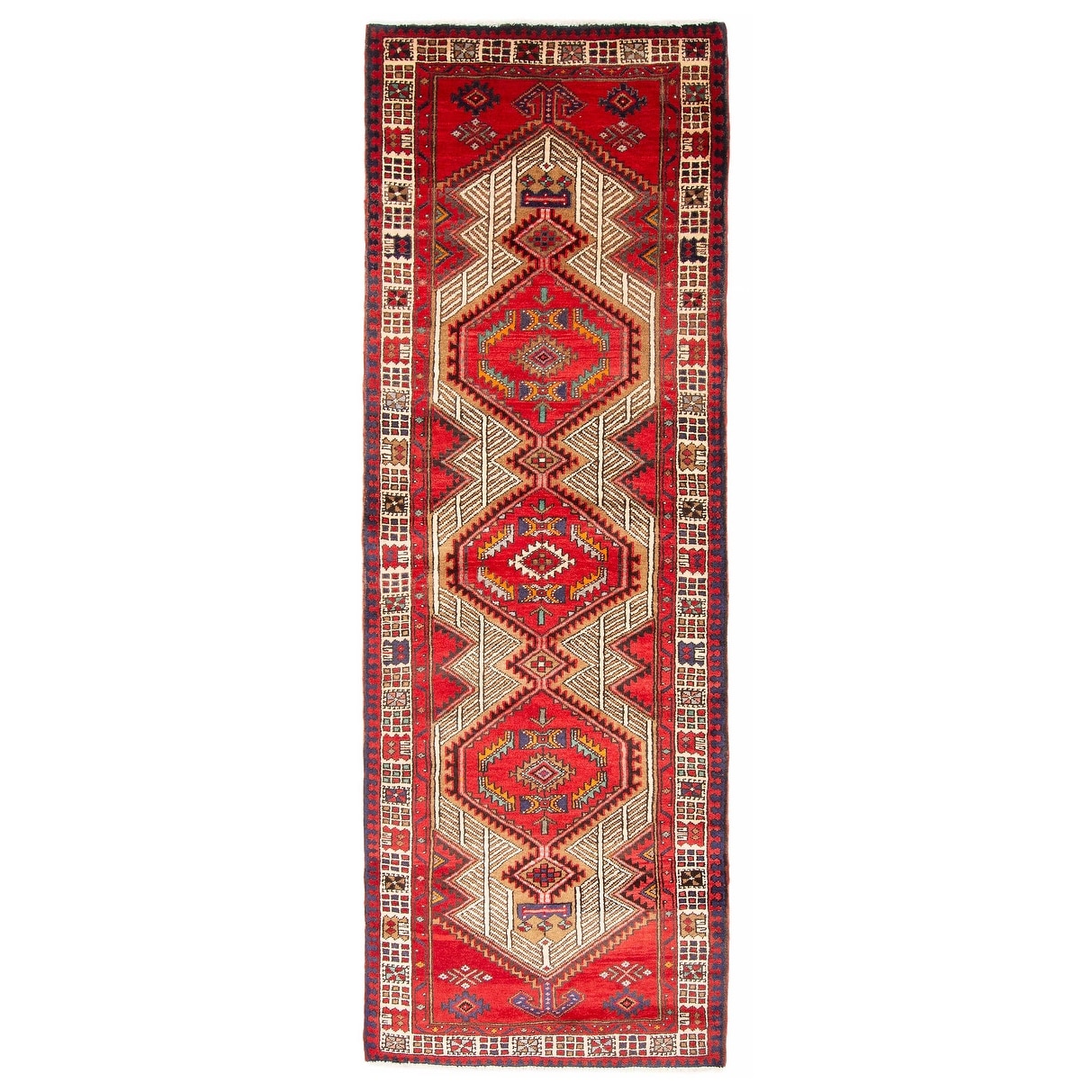 ECARPETGALLERY Hand-knotted Konya Anatolian Red Wool Rug - 3'1 x 9'6