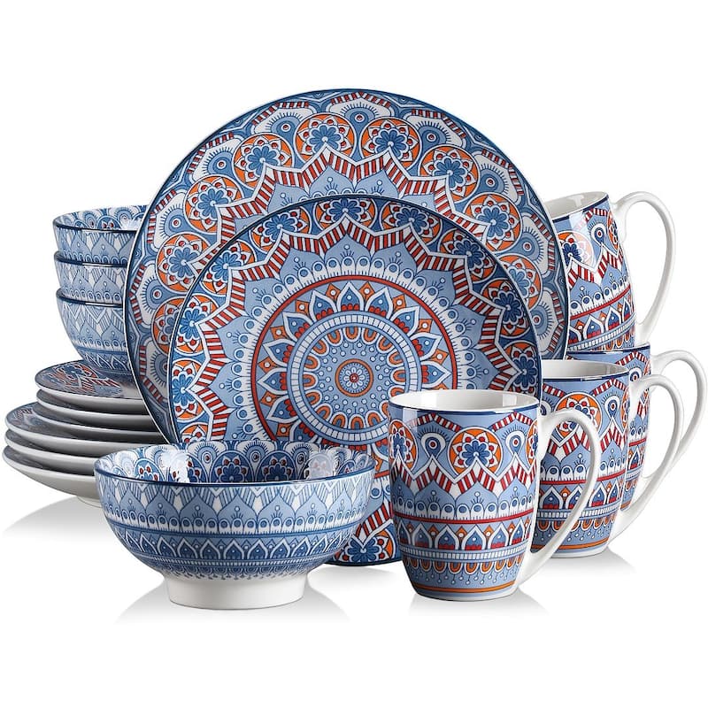 vancasso Mandala Bohemian Porcelain Dinnerware Set (Service for 4)