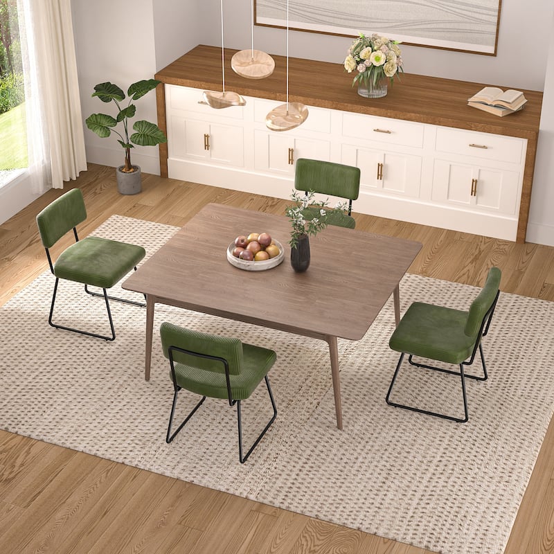 Modern Set of 2/4/6/8 Dining Chairs Upholstered Chairs with Open Back for Dining Room and Kitchen