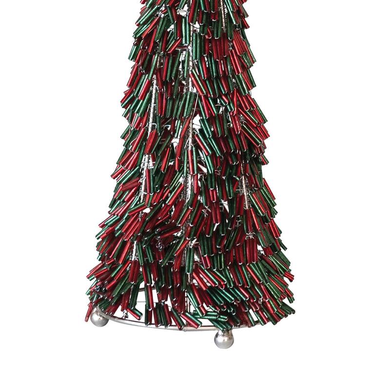 Metal and Glass Beaded Christmas Tree