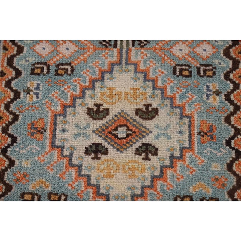Geometric Heriz Serapi Oriental Hallway Wool Runner Rug Hand-knotted - 2'6" x 7'9"