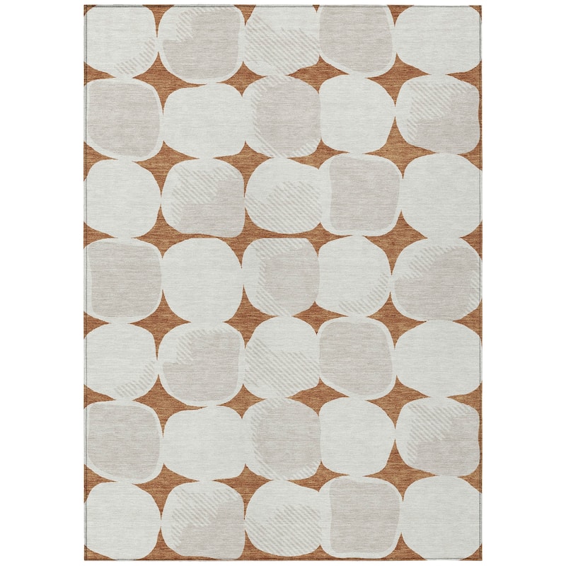 Machine Washable Indoor/ Outdoor Chantille Puffy Modern Rug