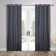 preview thumbnail 7 of 33, Superior Nyan 100% Blackout Grommet Curtains, Set of 2 Panels 52" x108" - Charcoal