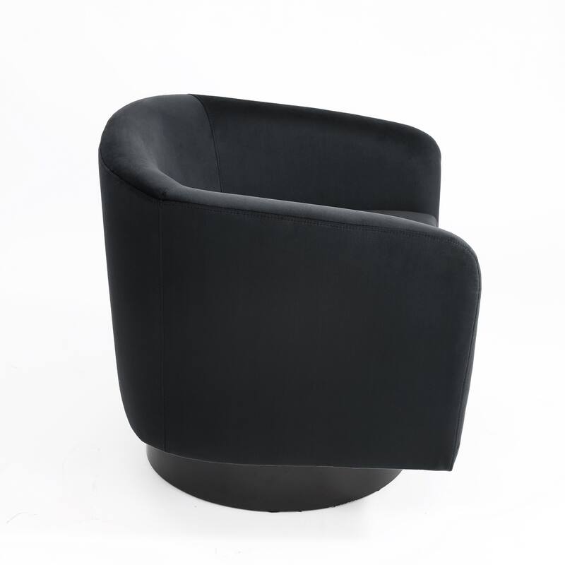 Modern Barrel Swivel Accent Chairs For Living Room