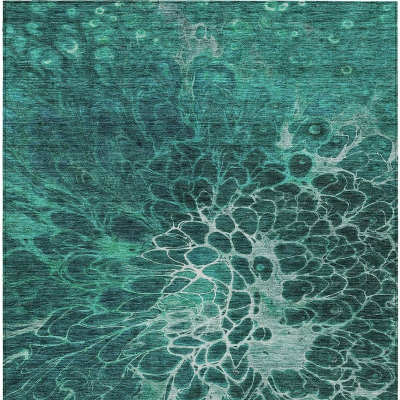 HomeRoots Abstract Transitional Rectangle Outdoor Rug