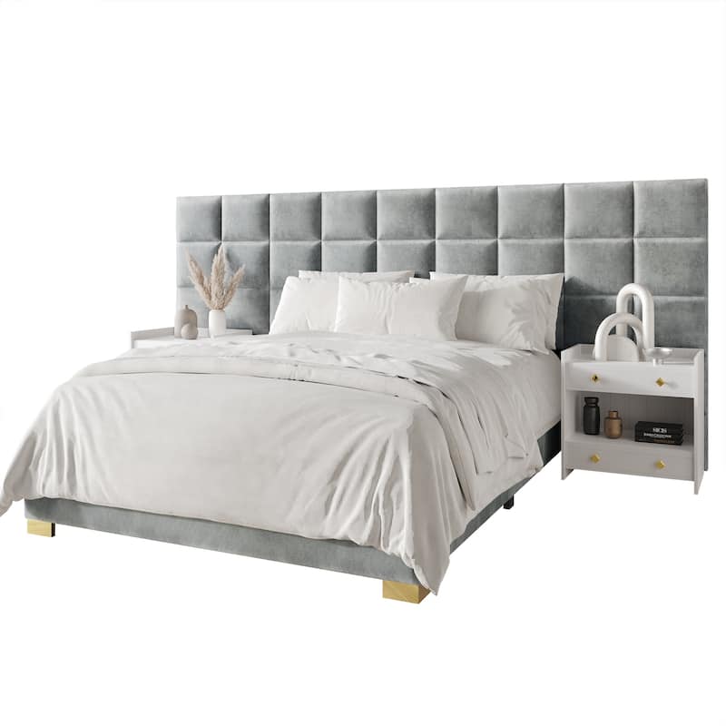 CraftPorch Mid-Century Modern Wall Panel Bedroom Set