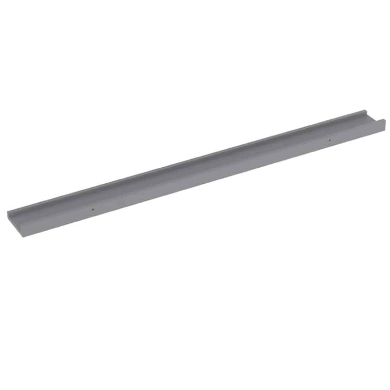 Yuli Modern Wall Shelf Set of 4, Raised Ledge Design, Gray MDF 39 Inch