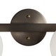 preview thumbnail 34 of 34, Aladari Modern Gold 3-Light Bathroom Vanity Lights Opal Glass Wall Sconces