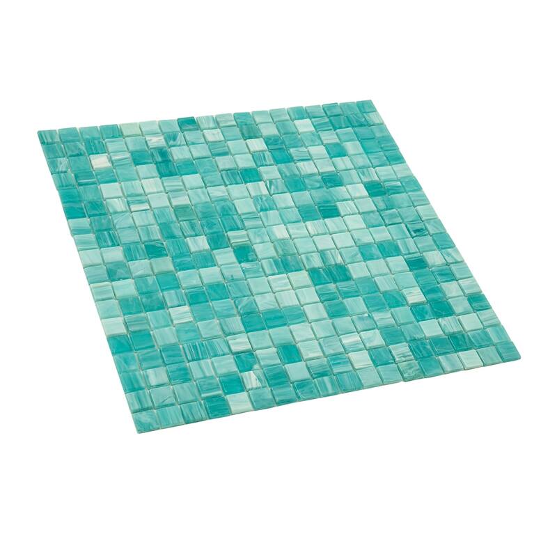 Apollo tile 12" x 12" Skosh Glossy Aqua Green Glass Tile (18.69 sq ft/case) - 20 Pack