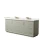 Option Light Green, Bronze Trim, White Quartz Top