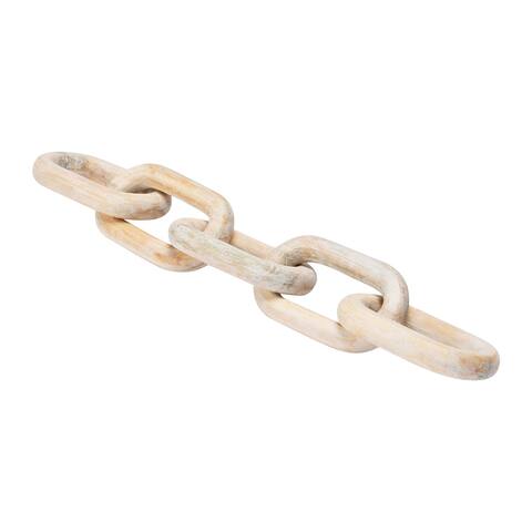 Decorative Wood Link - 14.0"L x 2.5"W x 0.6"H