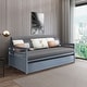 preview thumbnail 31 of 40, Costway Twin Size Trundle Daybed Wooden Slat Support Mattress Platform