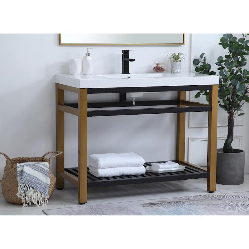 Orion 18 - 48 Inch Single Bathroom Vanity - 42 Inches - Golden Black