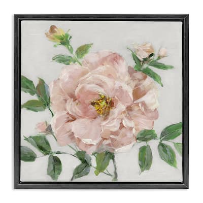 Stupell Pink Carnation Blossom Framed Floater Canvas Wall Art Design By Sally Swatland