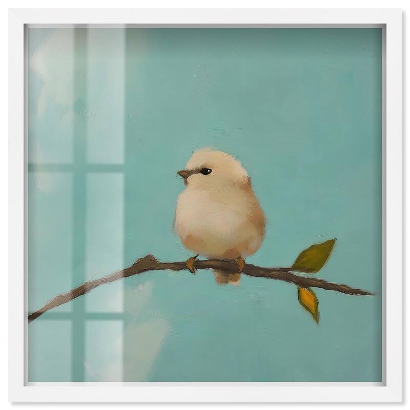 Azure Avian Shadowbox by Art Remedy - White - 24" x 24"