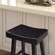 preview thumbnail 11 of 16, Furniture of America Barne Farmhouse Solid Wood Hefty Saddle Seat Dining Bar Stools (Set of 2)