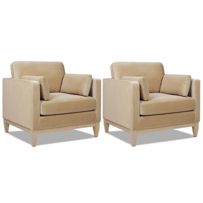 Knox 36" Modern Farmhouse Loose Pillow-Back Arm Chair