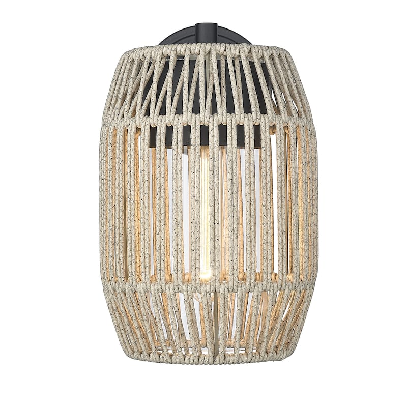 Seabrooke Large Wall Sconce - Outdoor - Natural Black