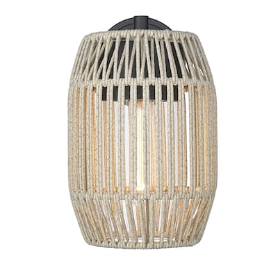 Seabrooke Large Wall Sconce - Outdoor - Natural Black