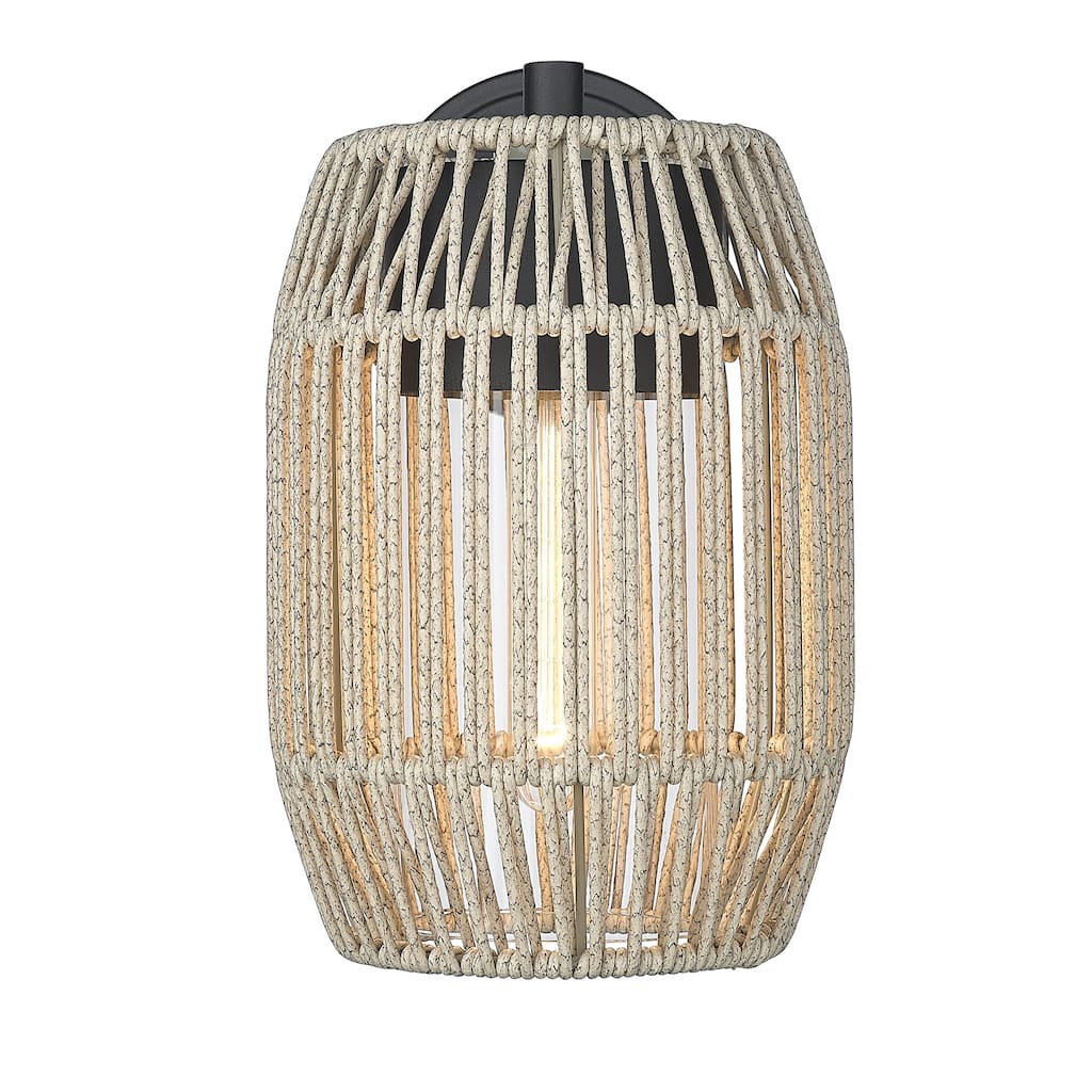 Seabrooke Large Wall Sconce - Outdoor - Natural Black