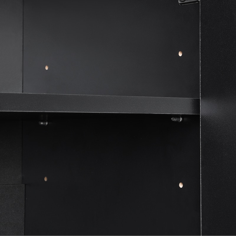 Arched 3-Door Shoe Cabinet, Versatile Entryway Storage Organizer, Hallway Side Cabinet with 1 Drawer & Adjustable Shelves