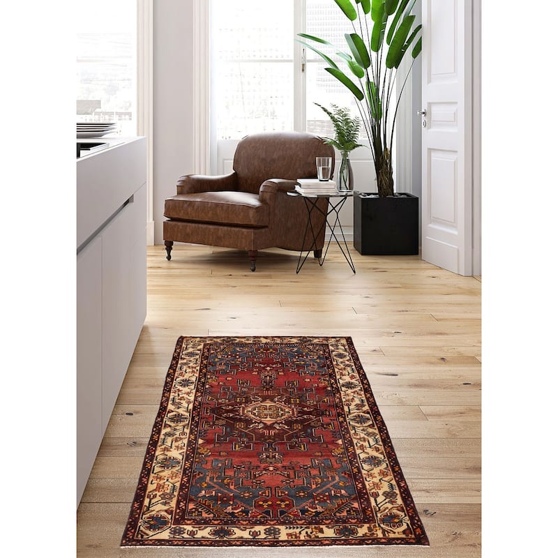 ECARPETGALLERY Hand-knotted Anadol Vintage Red Wool Rug - 4'3 x 6'4