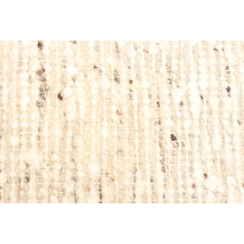 ECARPETGALLERY Braid weave Sienna Beige Wool Rug - 5'0 x 7'11