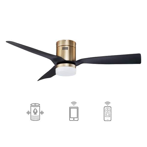 slide 2 of 14, Pollux 52-inch Indoor Smart Ceiling Fan, Dimmable LED Light Kit & Remote Works with Alexa/Google Home/Siri