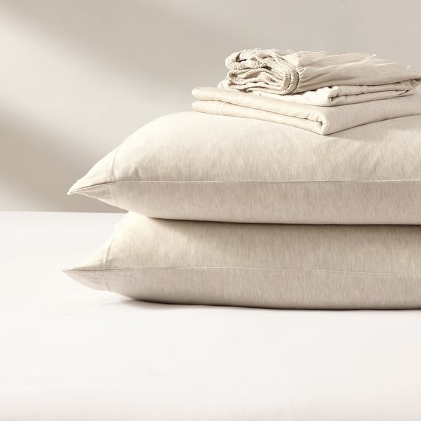 Pure Beech TENCEL™ Modal Jersey Knit Sheet Set - Heather Oatmeal - California King