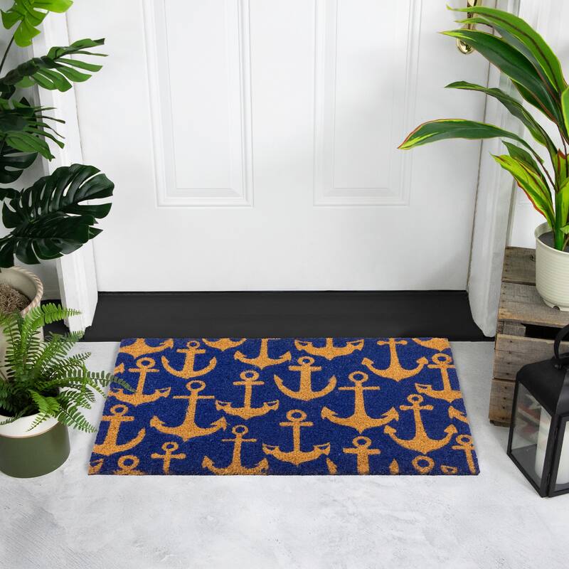 Natural Coir Anchors Away Outdoor Doormat - 18 x 30"