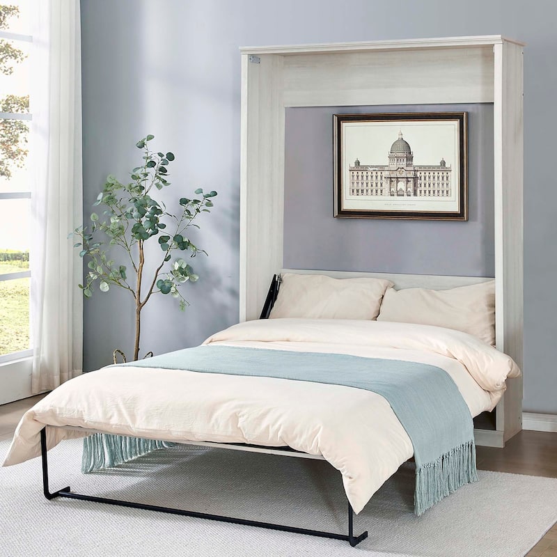 Full Size Murphy Wall Bed Cabinet Space-Saving Bed Perfect