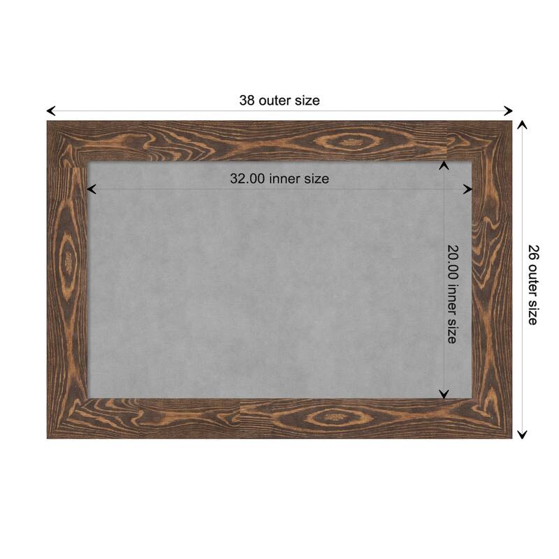 Amanti Art Bridge Brown Framed Magnetic Board - Board Size 32x20
