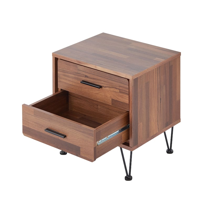Finney 2-Drawer Accent Table with Hairpin Legs