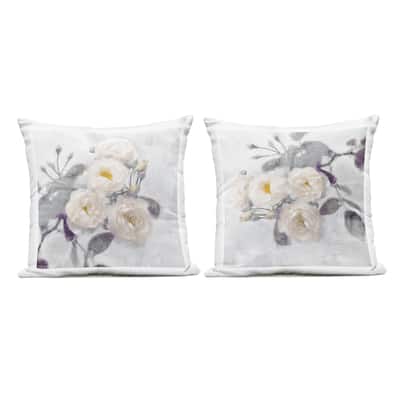 Stupell Country Blossoms Bundle Printed Outdoor Throw Pillow Design by Emily Ford (Set of 2)