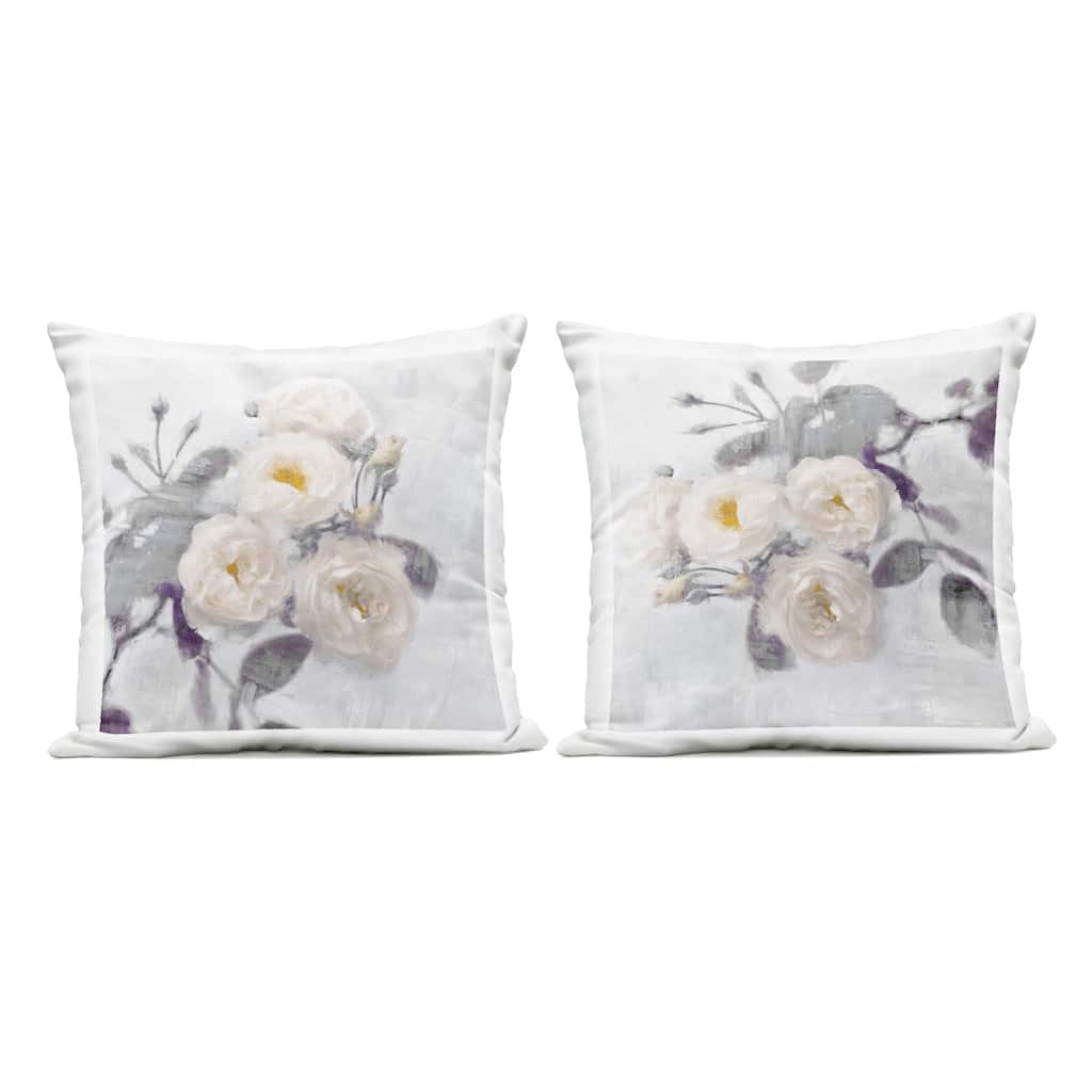 Stupell Country Blossoms Bundle Printed Outdoor Throw Pillow Design by Emily Ford (Set of 2)