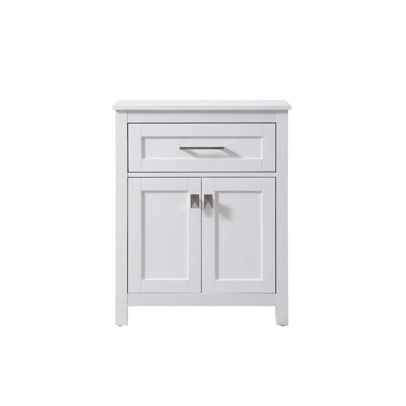 Indigo Home 24 Inch Bathroom Storage Freestanding Cabinet - White