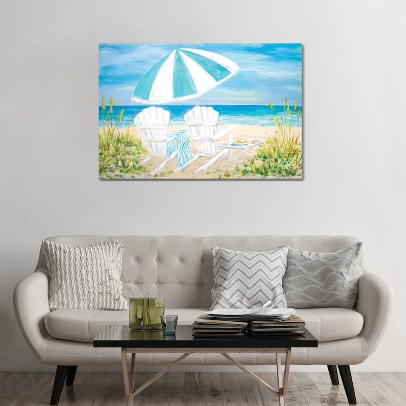 iCanvas "Beach Umbrella" by Julie Derice Canvas Print - 32x48x1.5