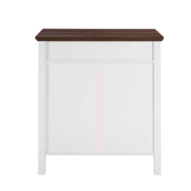 Homy Casa Farmhouse Buffet Cabinet with Drawer & Adjustable Shelf, Barn Door Sideboard