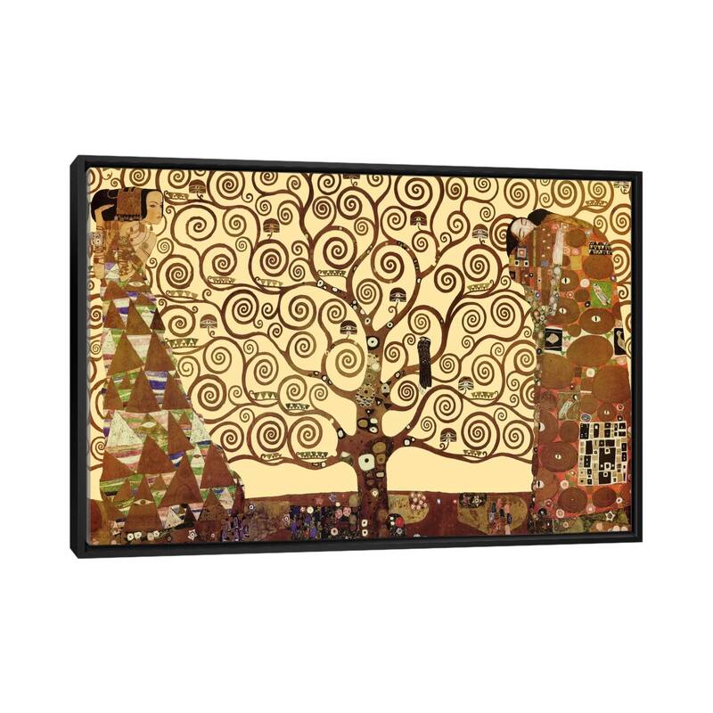 iCanvas "The Tree of Life" by Gustav Klimt Framed Canvas Print - Black - 26x40
