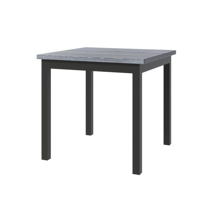 Black 5-Piece Counter Height Wooden Dining Table Set with Square Table & 4 Chairs