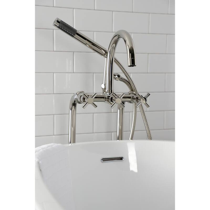 Kingston Brass Concord Freestanding Tub Faucet with Supply Line