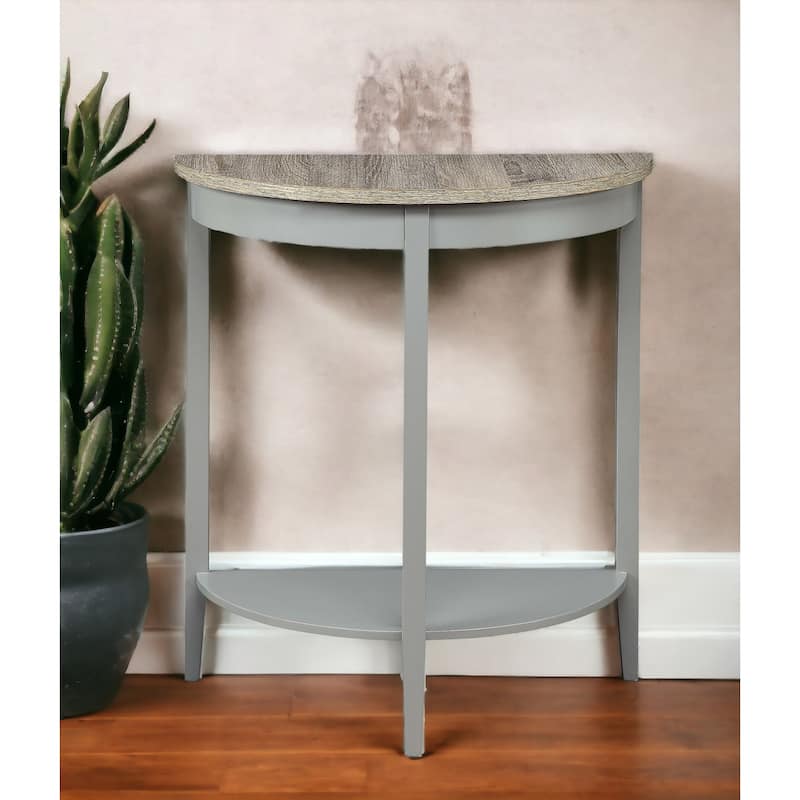 Gray Oak Console Table