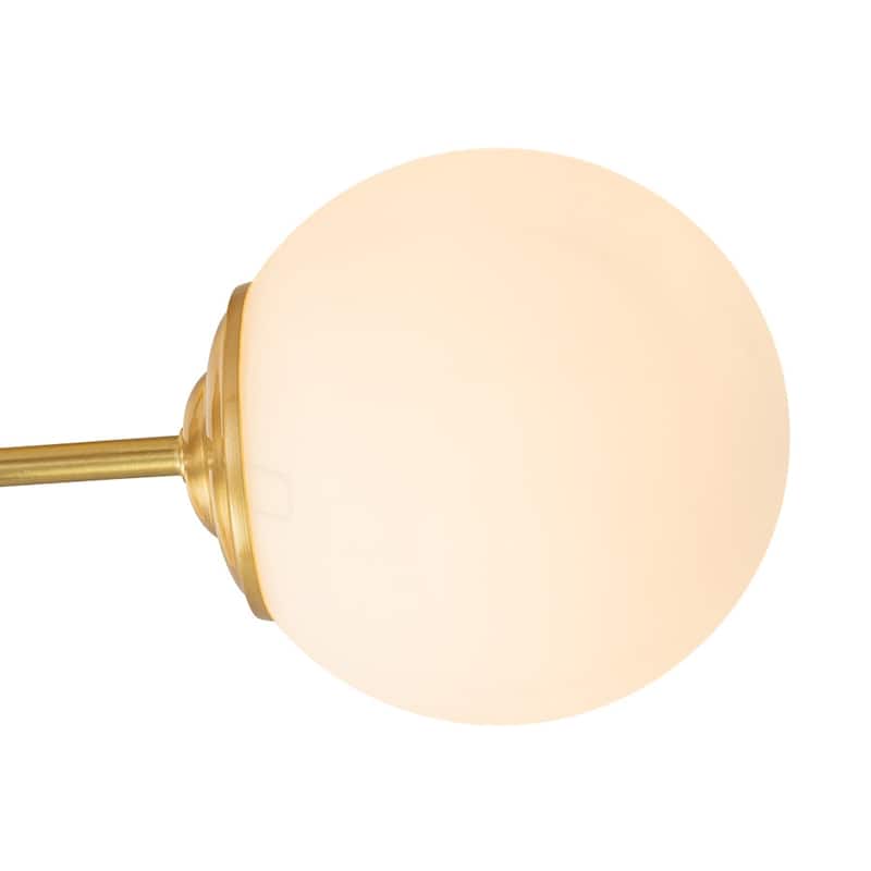 Contemporary 3-Light Frosted Glass Globe Sputnik Ceiling Light - 19in
