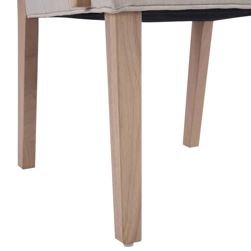 Christopher Knight Home - Modern Upholstered Rubber Wood Dining Chairs with Armrests