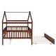 preview thumbnail 79 of 78, Pine Wood House Platform Bed with Trundle and Headboards, Creativity House Shape, Sturdy Construction