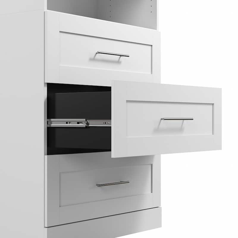 Pur 50W Closet Organization System with Drawers by Bestar