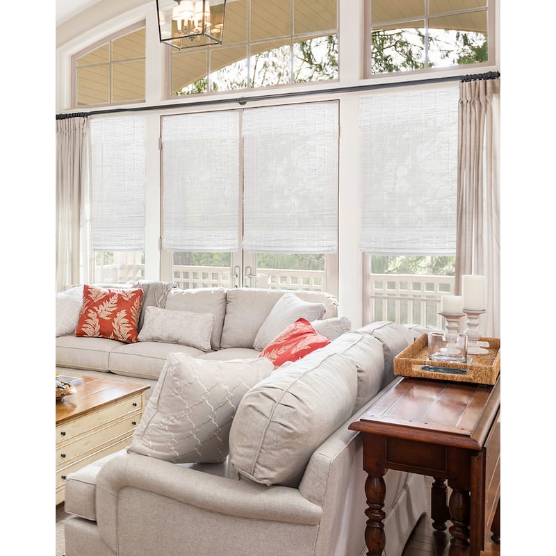Chicology Light Filtering Cordless Natural Woven Bamboo Window Shade